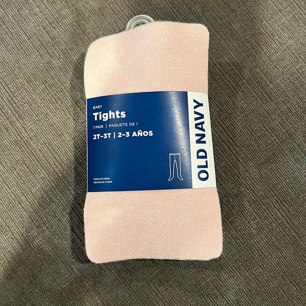 Old Navy toddler tights. Baby pink size 2T-3T